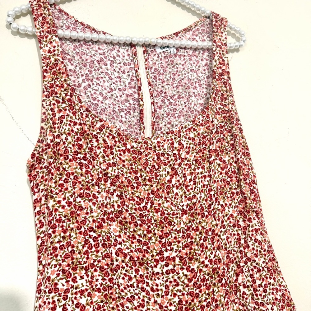 Reformation Noha Red Floral Mini Dress SIZE 6 - Picture 3 of 7